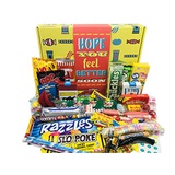 Woodstock Candy Feel Better Soon Care Package Gift for Kids, Men, Women, Patients - Get Well Soon Gift Box of Retro Nostalgic Candy