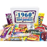 Woodstock Candy ~ 1960 61st Birthday Gift Box Nostalgic Retro Candy Mix from Childhood for 61 Year Old Man or Woman Born 1960 Jr