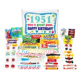 Woodstock Candy ~ 1951 70th Birthday Gift Box of Nostalgic Retro Candy Mix from Childhood for 70 Year Old Man or Woman Born 1951