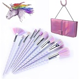 YA MI Unicorn Makeup Brushes Set Fantasy Makeup Tools Foundation Eyeshadow Unicorn Brushes Kit With Case (10Pcs)