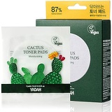 Yadah Cactus Toner Pads, 20 Count (2ea X 10) - Individually Wrapped Cruelty Free Facial Cleansing Exfoliator Toning Hydrating Wipes