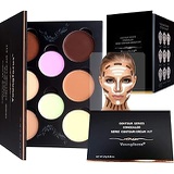 Youngfocus Cosmetics Cream Contour Best 8 Colors and Highlighting Makeup Kit - Contouring Foundation/Concealer Palette - Vegan, Cruelty Free & Hypoallergenic - Step-by-Step Instruc