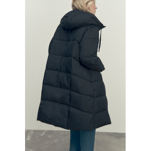 자라 Zara REVERSIBLE LONG PUFFER COAT