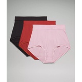 Lululemon UnderEase Ribbed High-Waist Brief 3 Pack Online Only