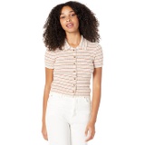 Madewell Barbrook Button-Front Sweater Polo in Stripe