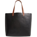Madewell The Transport Leather Tote_TRUE BLACK W/ BROWN
