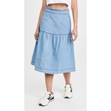Madewell Denim Pull-On Midi Skirt