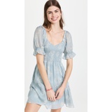 Madewell Silk Lucie Smocked Mini Dress In Moody Blooms