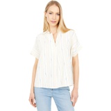 Madewell Park Popover Shirt in Textured Stripe