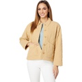 Madewell Cropped Shirt Jacket in Diamond Quilt