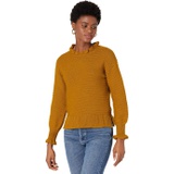 Madewell Ruffle-Neck Pullover Sweater in Cotton-Merino Yarn