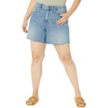 Madewell Plus Relaxed Mid-Length Denim Shorts in Kelton Wash
