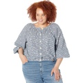 Madewell Plus Embroidered Button-Back Shirt in Gingham Check