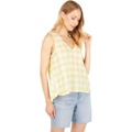 Madewell Side-Button Tank Top in Gingham Check
