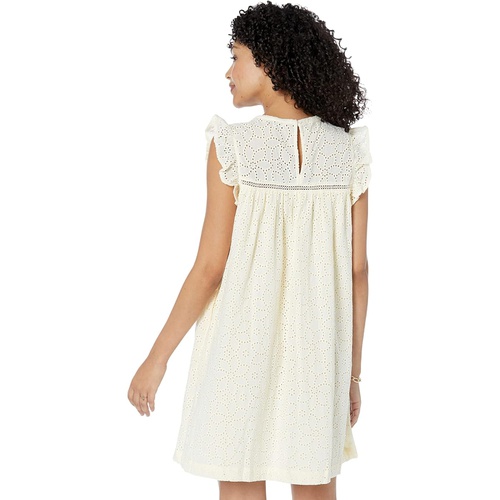 메이드웰 Madewell Eyelet Ruffle-Sleeve Mini Dress