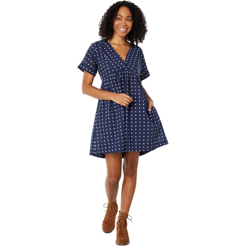 메이드웰 Madewell V-Neck Dolman-Sleeve Mini Dress in Textured Dot