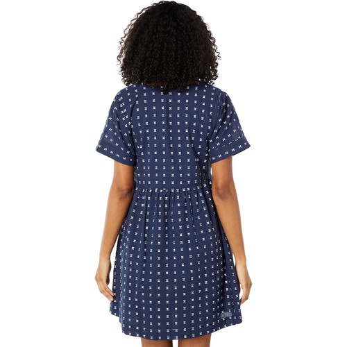 메이드웰 Madewell V-Neck Dolman-Sleeve Mini Dress in Textured Dot