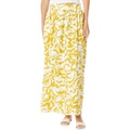 Madewell Linen-Blend Shirred Maxi Skirt in Tropicale Floral