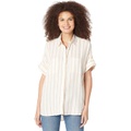 Madewell Linen-Blend Courier Shirt in Textured Stripe