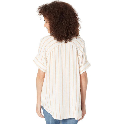 메이드웰 Madewell Linen-Blend Courier Shirt in Textured Stripe