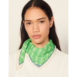 Sandro Pleated and printed scarf