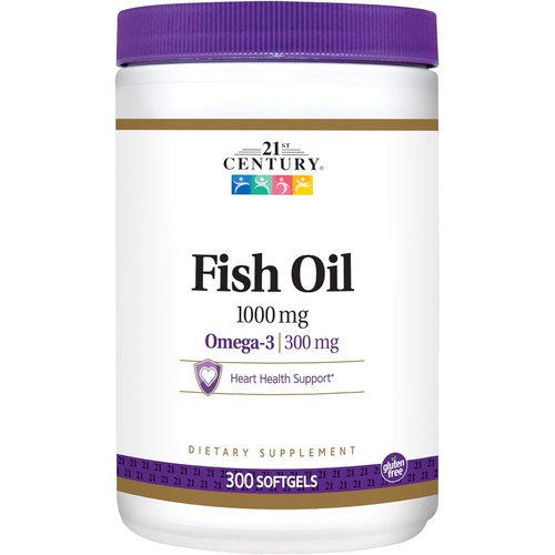  21st Century Fish Oil 1000 mg Softgels, 300 Count