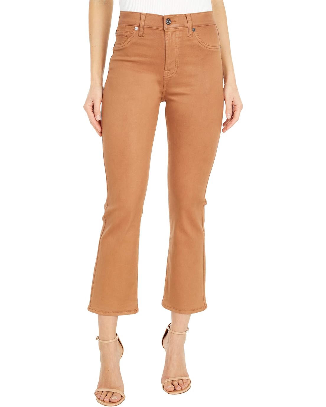 7 For All Mankind The High-Waist Slim Kick in Penny