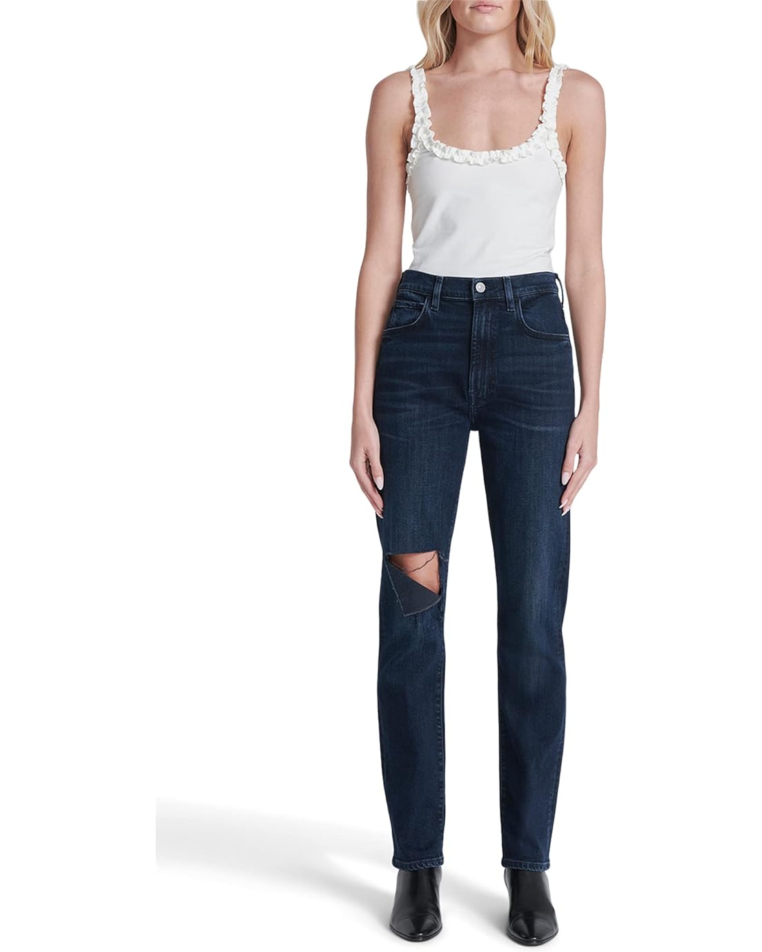 7 For All Mankind Easy Slim in Sunbeam Ripped