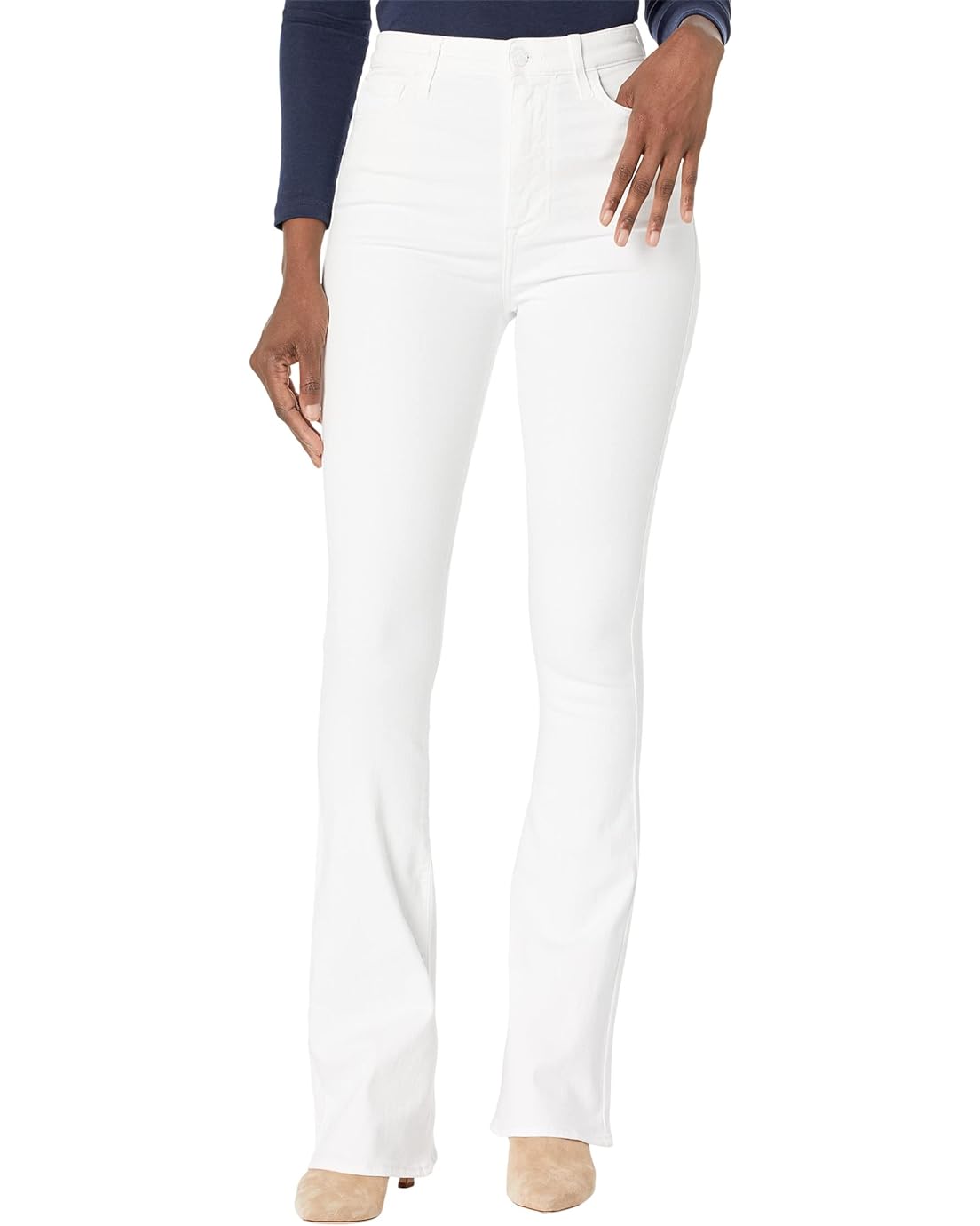  7 For All Mankind Ultra High-Rise Skinny Boot in No Filter Clean White