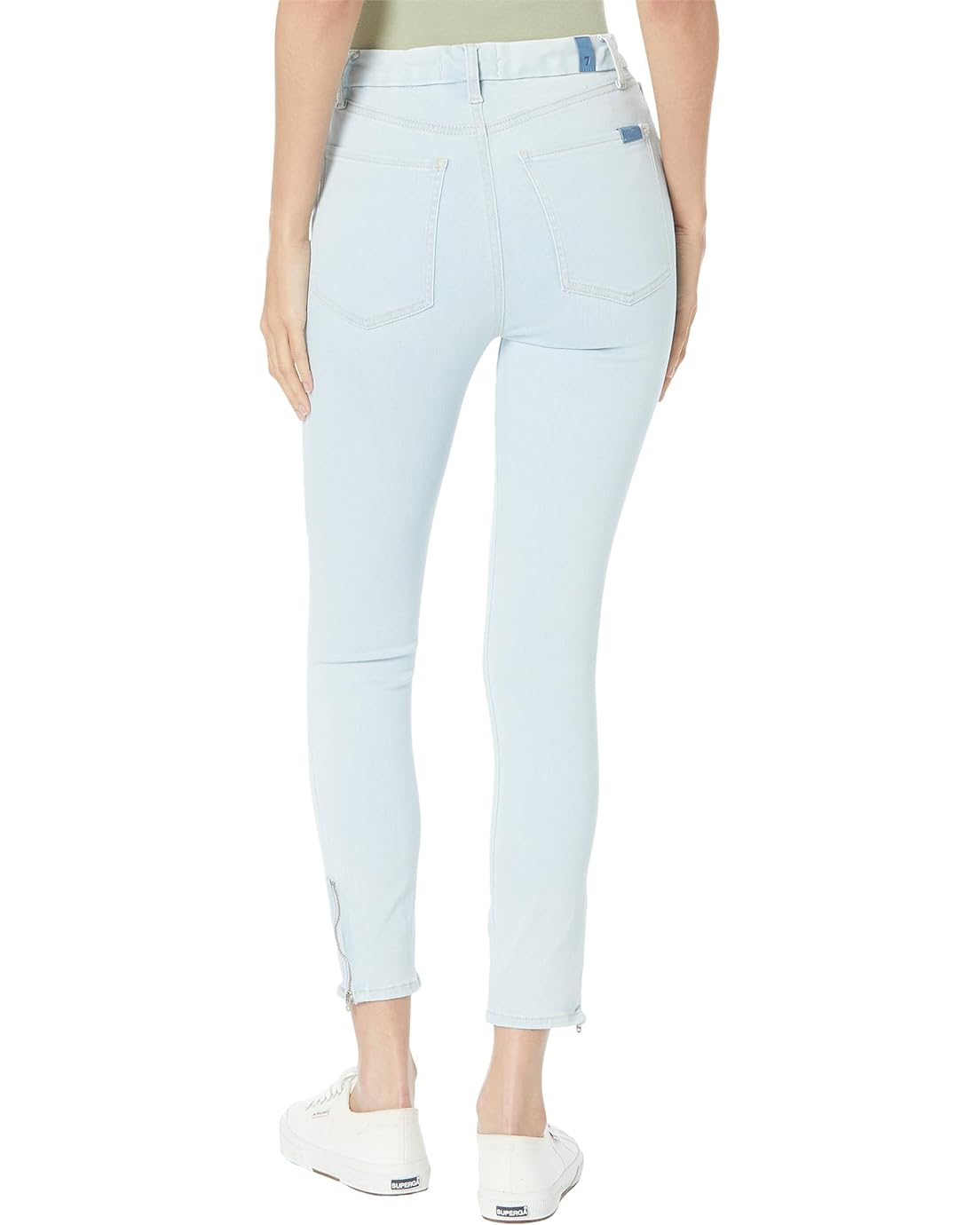  7 For All Mankind Ultra High-Rise Skinny Ankle in No Filter Peretti
