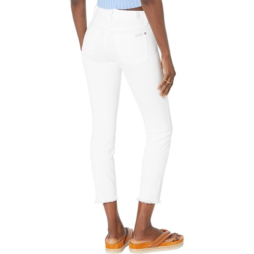  7 For All Mankind Kimmie Crop in Clean White