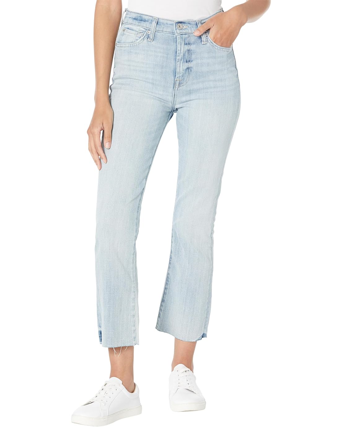 7 For All Mankind High-Waist Slim Kick in Coco Prive