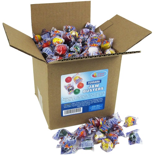  A Great Surprise Jawbusters Jawbreakers Candy Bulk - Jaw Busters Jaw Breakers Individually Wrapped - Easter Candy - Medium Size, Party Box 6x6x6 Family Size, Bulk Candy 3.2 lbs