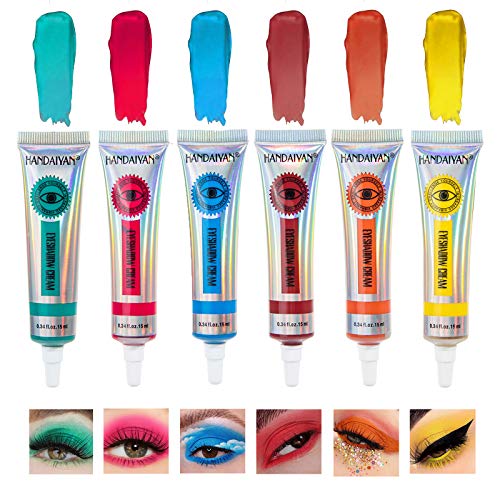 Alinice Eyeshadow Cream Set, 6 Colors Multi-function Matte Long Lasting Waterproof & Smudgeproof Eyeshadow Base Primer, for Eye Makeup, Eyeliner, Eyebrows (B)