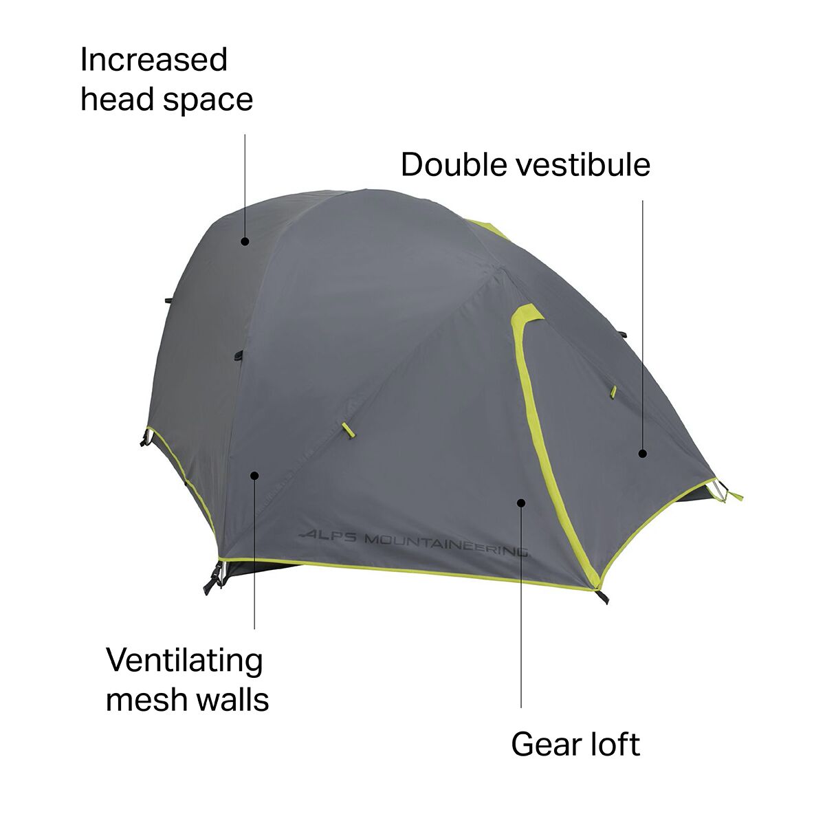  ALPS Mountaineering Greycliff 3 Tent: 3-Person 3-Season - Hike & Camp