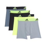 Adidas Kids Performance Boxer Briefs Underwear 4-Pack (Big Kids)