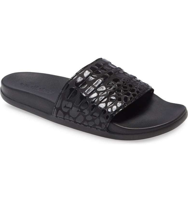 adidas Adilette Comfort Slide Sandal_BLACK/ BLACK/ BLACK