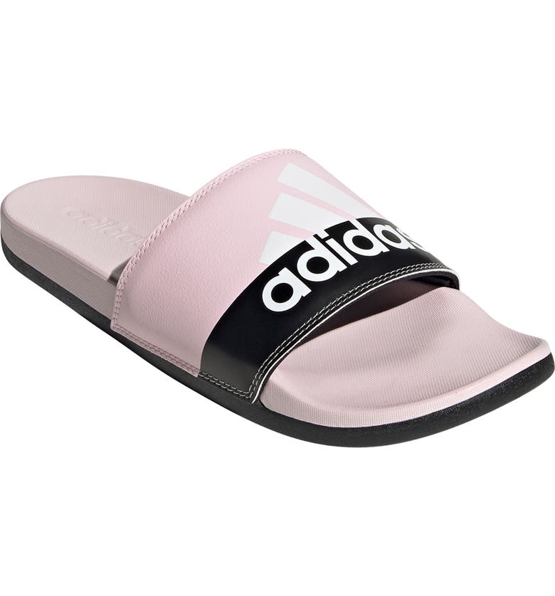 adidas Adilette Comfort Slide Sandal_CLEAR PINK/ WHITE/ CORE BLACK