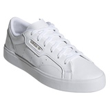 adidas Sleek Leather Sneaker_WHITE/ WHITE/ CORE BLACK