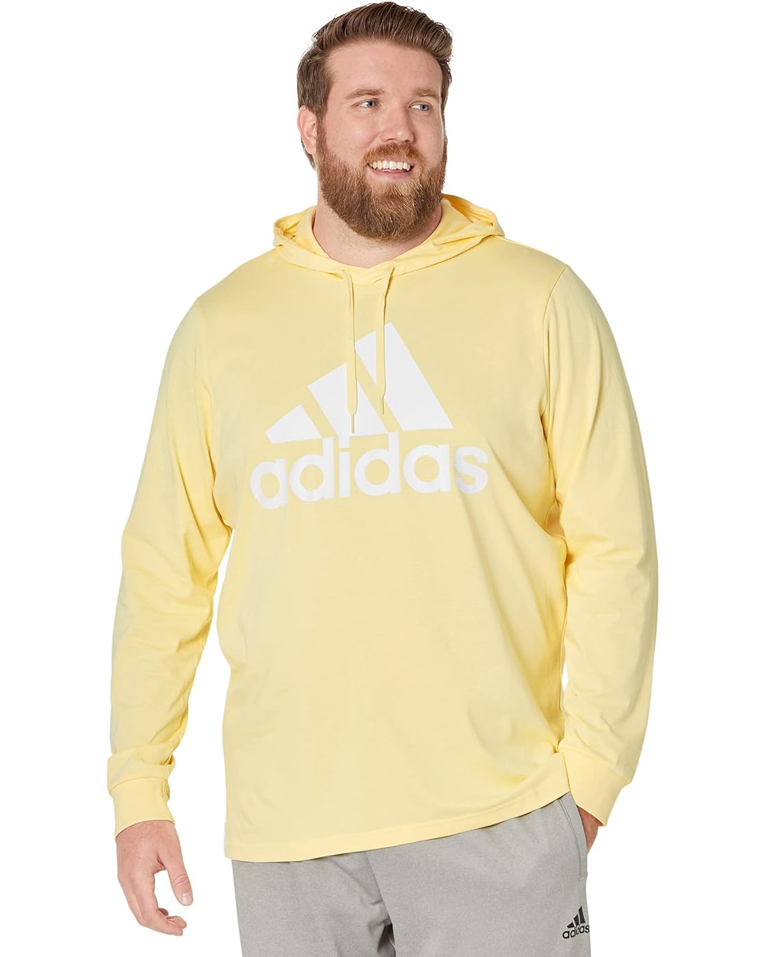 adidas Big & Tall Big Logo Single Jersey Pullover Hoodie
