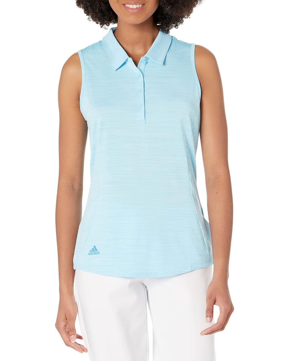 adidas Golf Space Dye Sleeveless Polo Shirt
