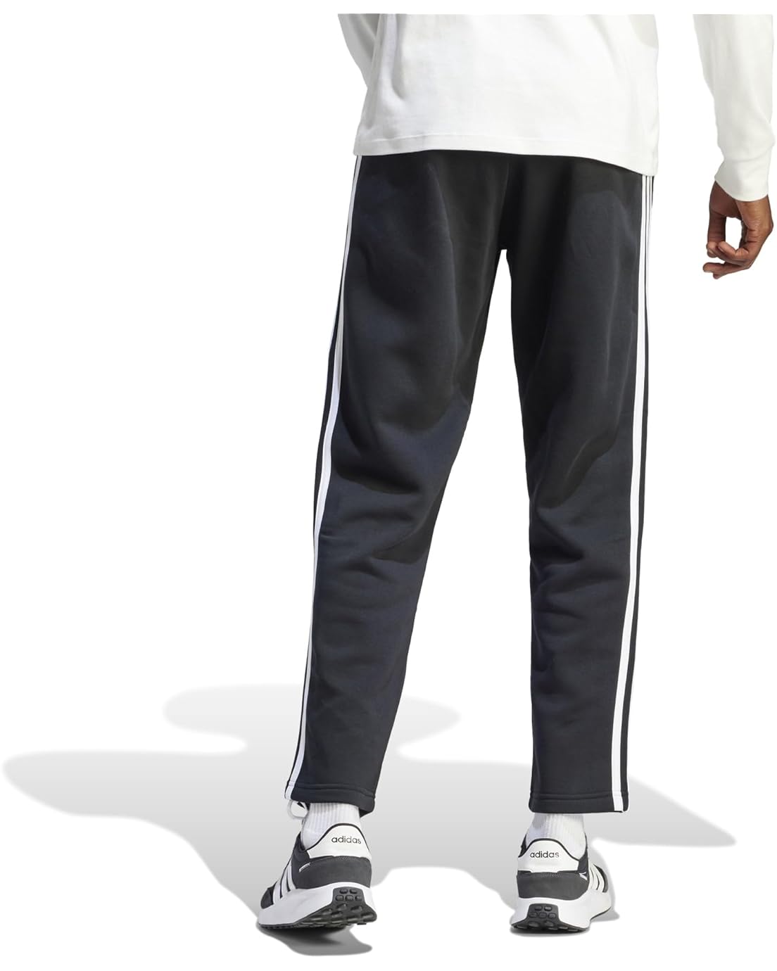 아디다스 adidas Essentials Fleece Open Hem 3-Stripes Pants