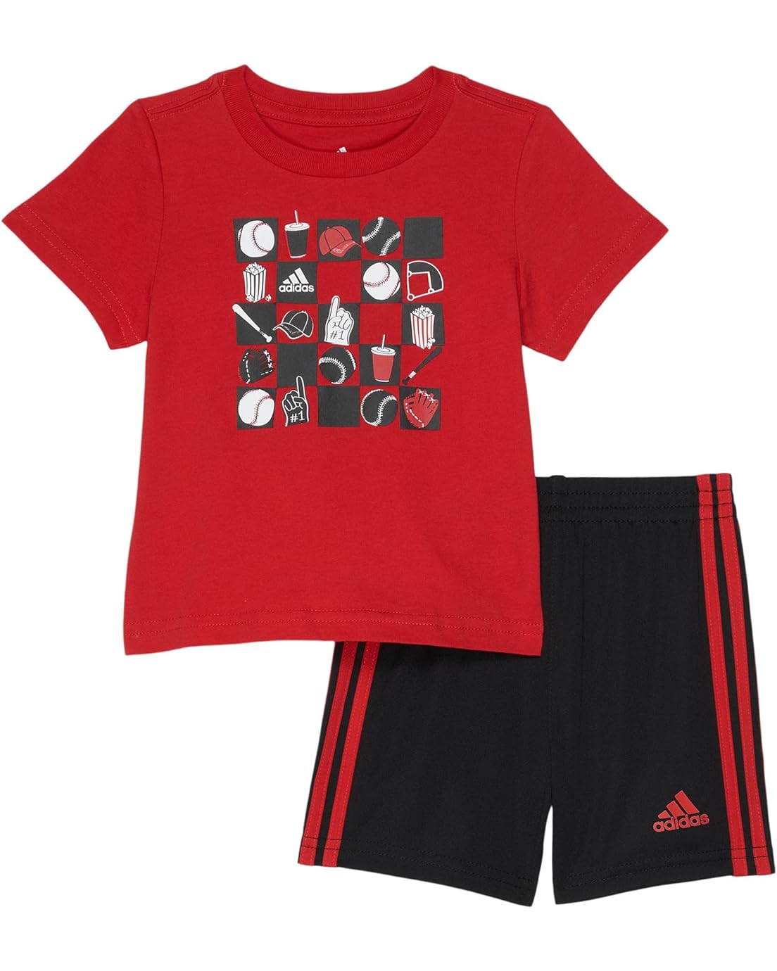 아디다스 adidas Kids Tee and Shorts Set (Infant)