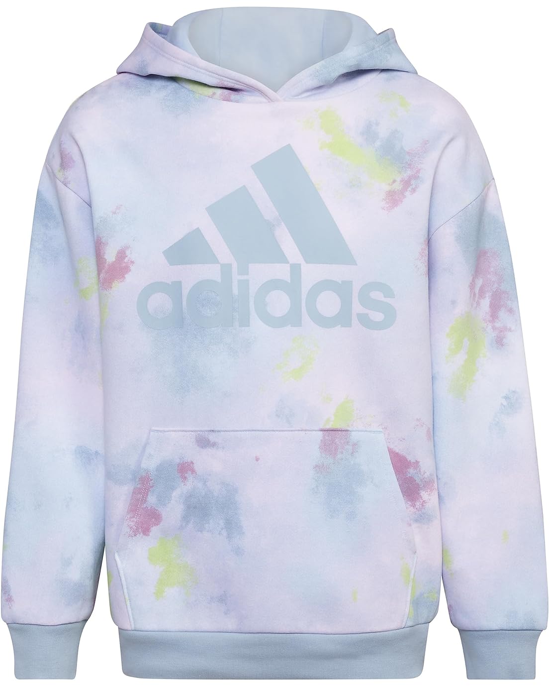 adidas Kids All Over Print Fluidity Cotton Hooded Pullover (Toddler/Little Kids)