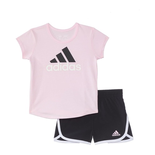 아디다스 adidas Kids SS Essential Tee & Woven Short Set(Infant)