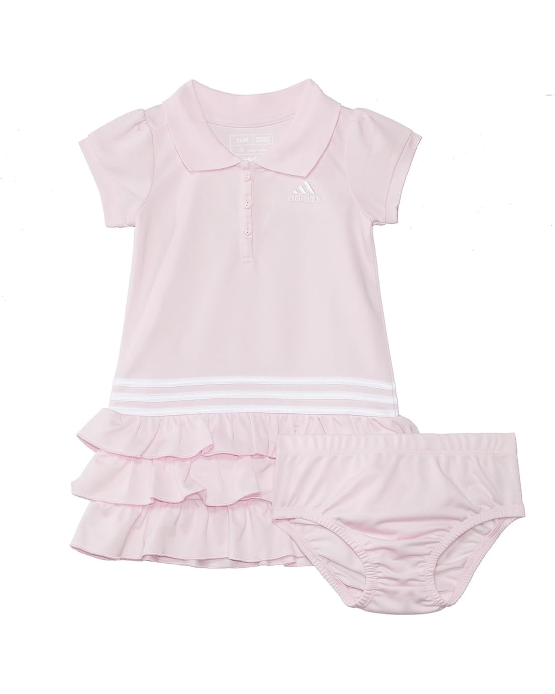 아디다스 adidas Kids SS Ruffl Polo Dress Set(Infant)