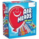 Airheads Candy Bars, Variety Bulk Box, Chewy Full Size Fruit Taffy, Gifts, Easter Candy Basket, Non Melting, Party, 60 Count (Packaging May Vary)