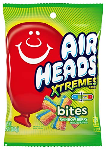 Airheads Xtremes Bites Sweetly Sour Candy, Rainbow Berry, Non Melting, Bulk Party Bag, 3.8 oz (Pack of 12)