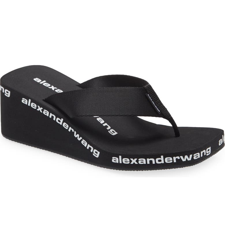 Alexander Wang Wedge Flip Flop_BLACK