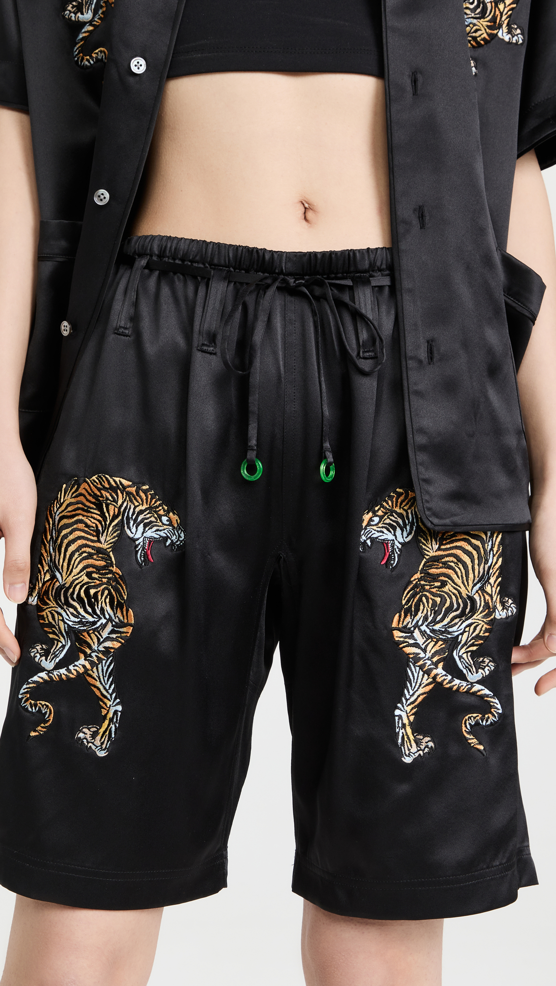 Alexander Wang Shorts with Tiger Embroidery